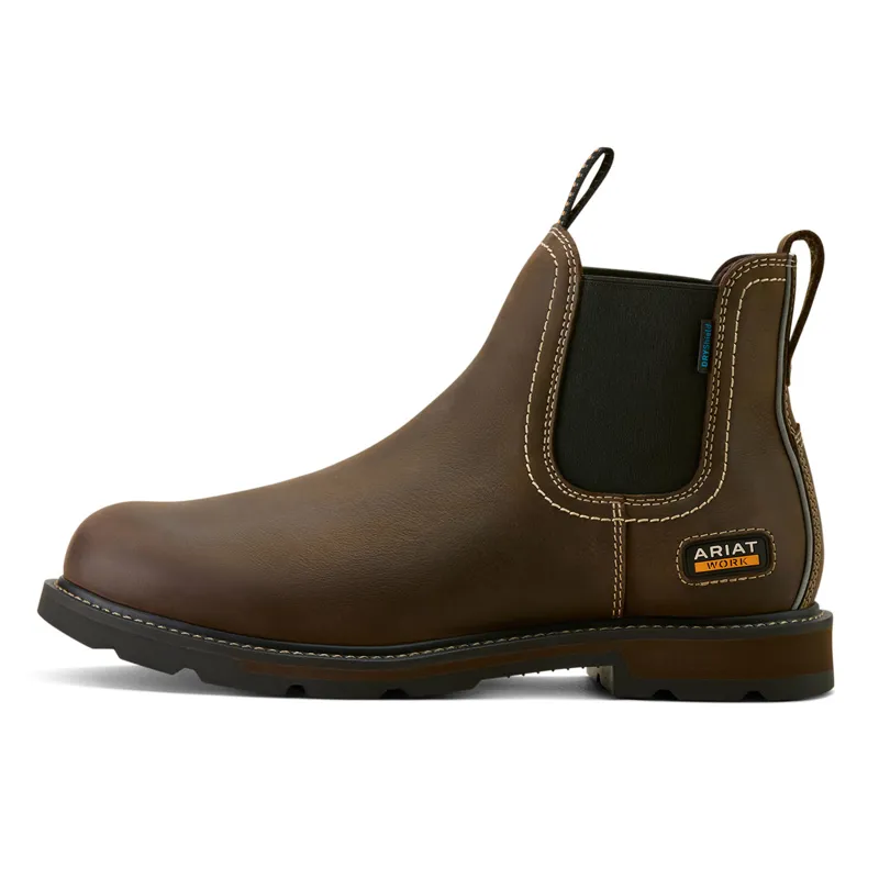 Ariat Groundbreaker Waterproof Soft Toe Mens Work Boots - Dark Brown-1