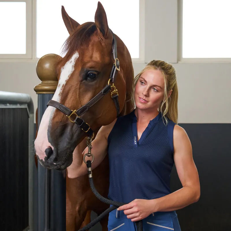 Ariat Mesa Ladies Sleeveless Base Layer - Navy Eclipse-1