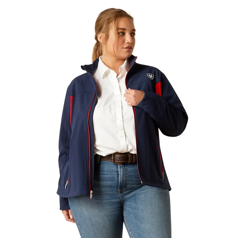 Ariat New Team Softshell Ladies Jacket - Navy-1
