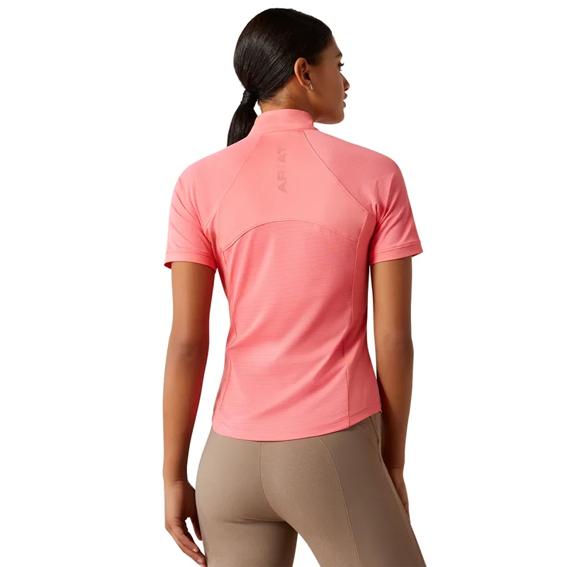 Ariat Soquel 1/4 Zip Ladies Base Layer - Coral Paradise-3