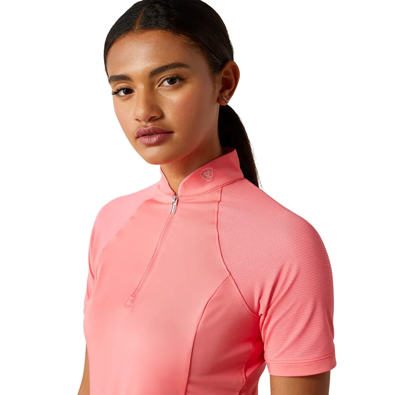 Ariat Soquel 1/4 Zip Ladies Base Layer - Coral Paradise-4
