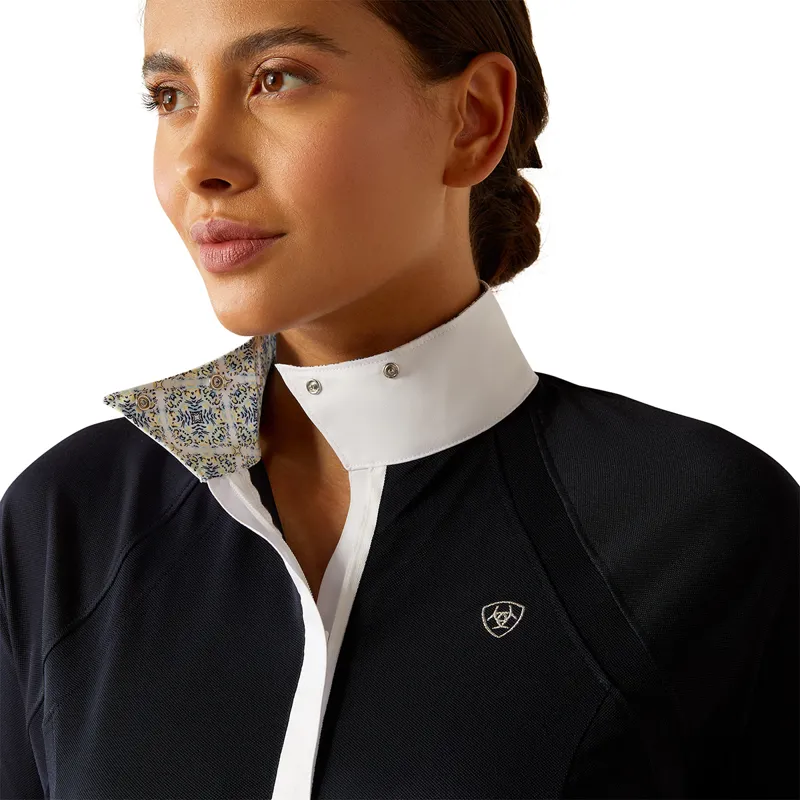 Ariat Sunstopper 3.0 Pro Ladies Show Shirt - Navy/Presley Print-3