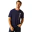 Ariat Vertical Logo Mens Tee - Navy/White