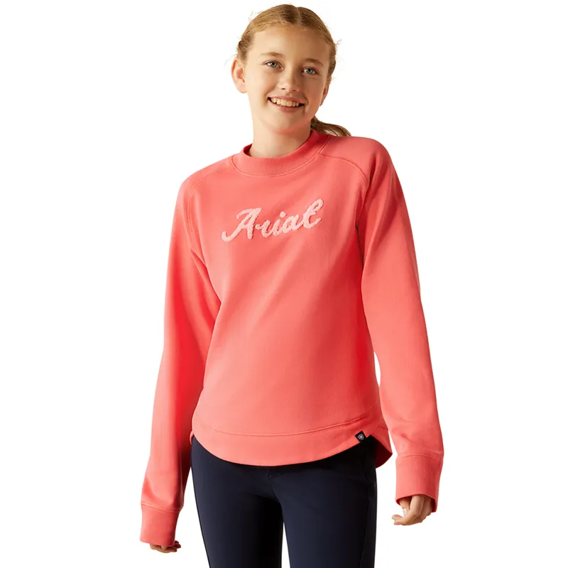 Ariat Benicia Junior Girls Sweatshirt - Coral Paradise