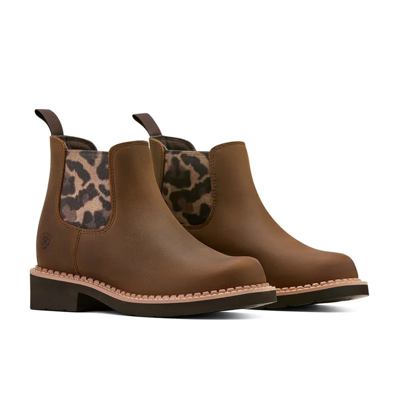 Ariat Youth Fatbaby Chelsea Junior Western Boot - Distressed Brown-1