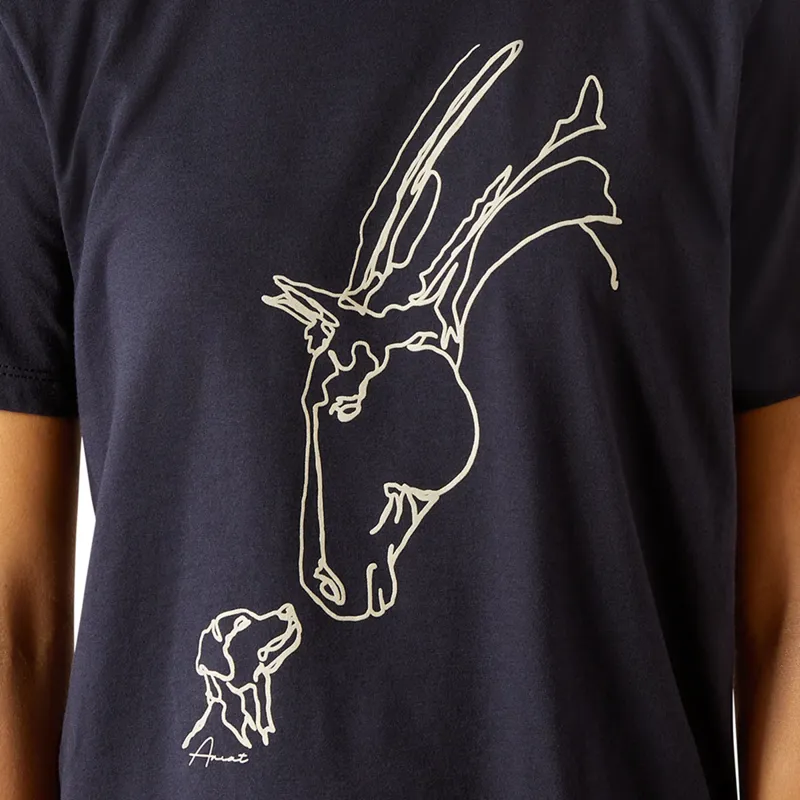 Ariat Hay Girl Junior Short Sleeve Tee - Navy-3