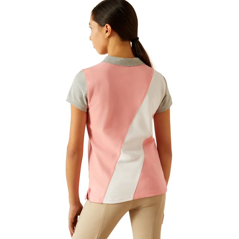 Ariat Youth Taryn Junior Polo Shirt - Flamingo Pink-1