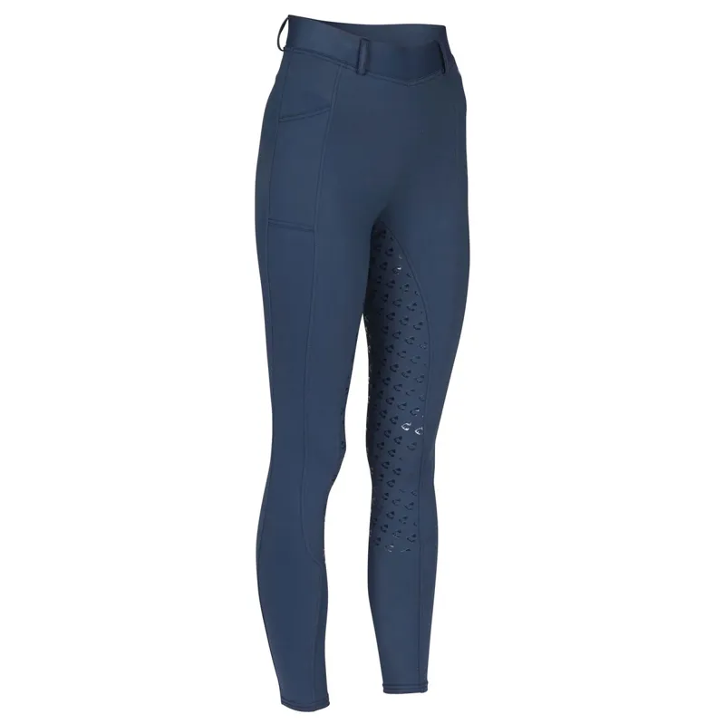 Aubrion Albany Young Rider Full Grip Junior Riding Tights - Navy
