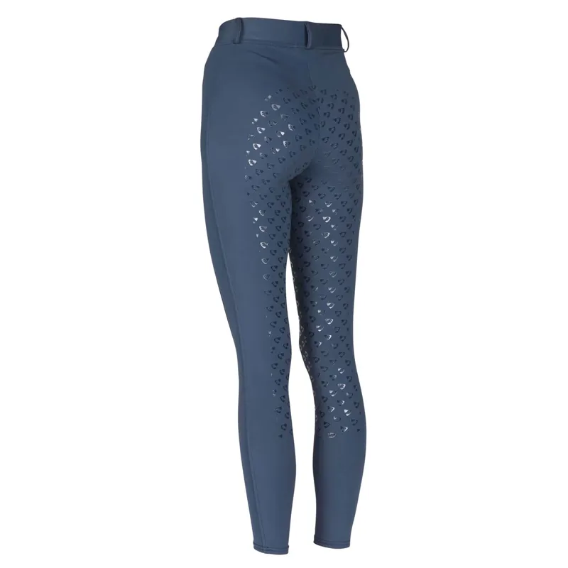 Aubrion Albany Young Rider Full Grip Junior Riding Tights - Navy-1