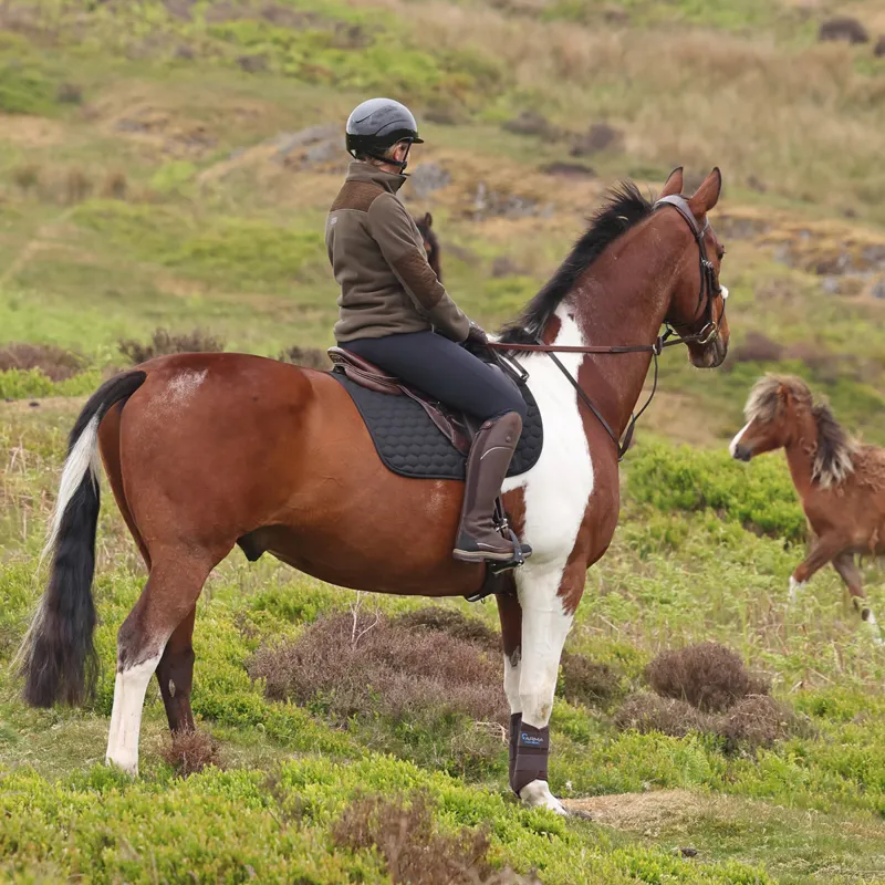 Aubrion Heritage Unisex Quarter Zip Fleece - Dark Olive-3