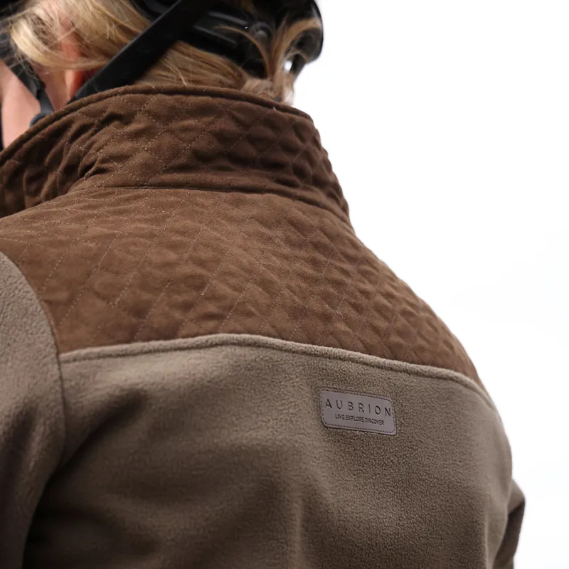 Aubrion Heritage Unisex Quarter Zip Fleece - Dark Olive-5