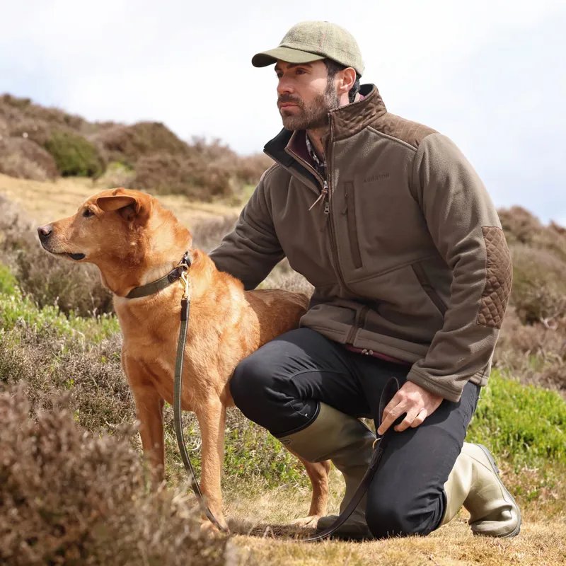 Aubrion Heritage Unisex Full Zip Fleece - Dark Olive-3