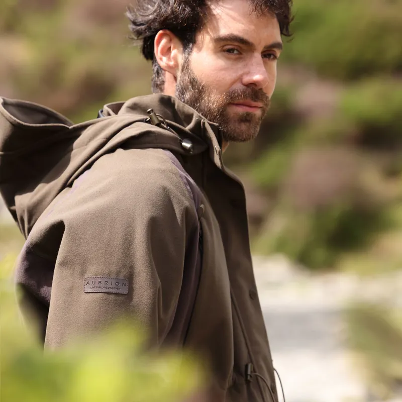 Aubrion Heritage Unisex Waterproof Full Zip Jacket - Dark Olive-3