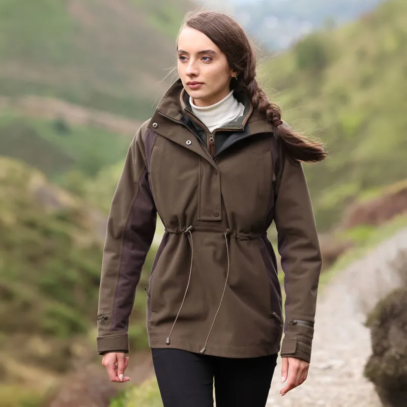 Aubrion Heritage Unisex Quarter Zip Waterproof Jacket - Dark Olive-1