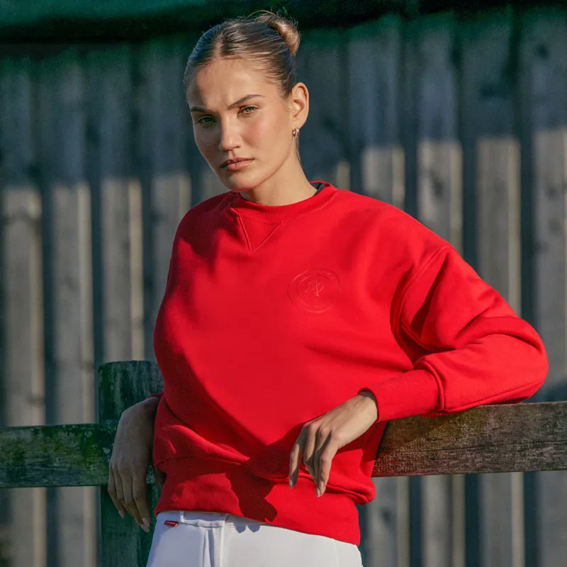 Aztec Diamond Sporting Goods Womens Crew Neck Jumper - Crimson