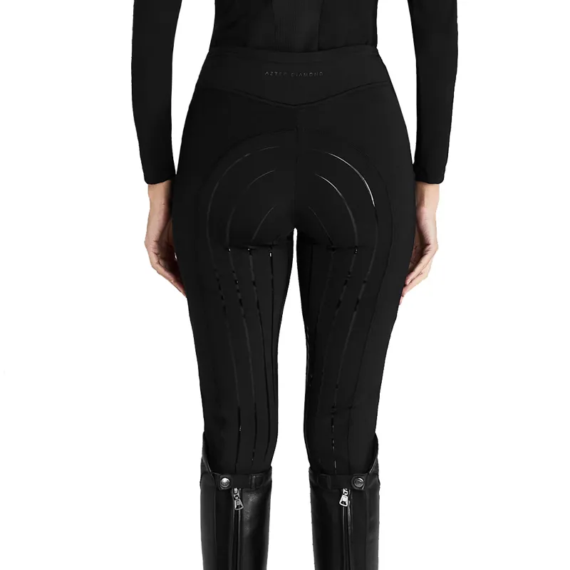 Aztec Diamond Define Full Grip Ladies Riding Leggings - Black-2