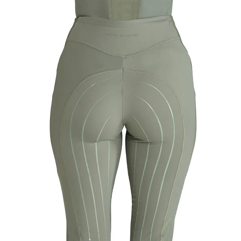 Aztec Diamond Define Full Grip Ladies Riding Leggings - Sage-1