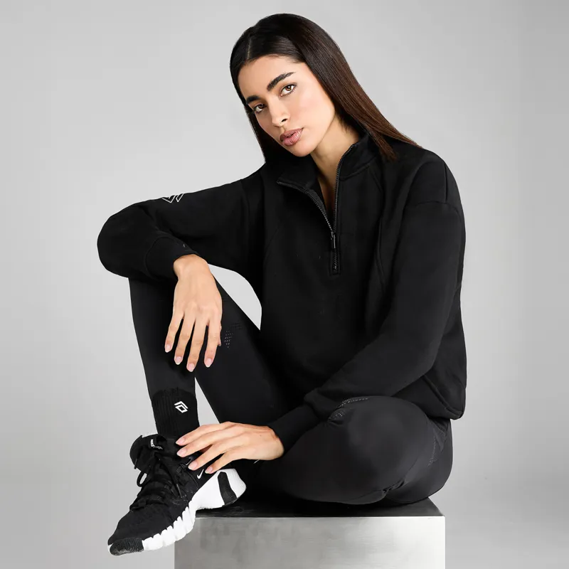 Aztec Diamond EQ Club Womens Half Zip Sweater - Black-3