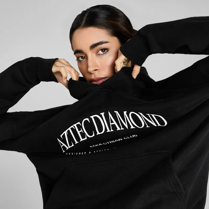 Aztec Diamond EQ Club Womens Pull On Hoodie - Black-2