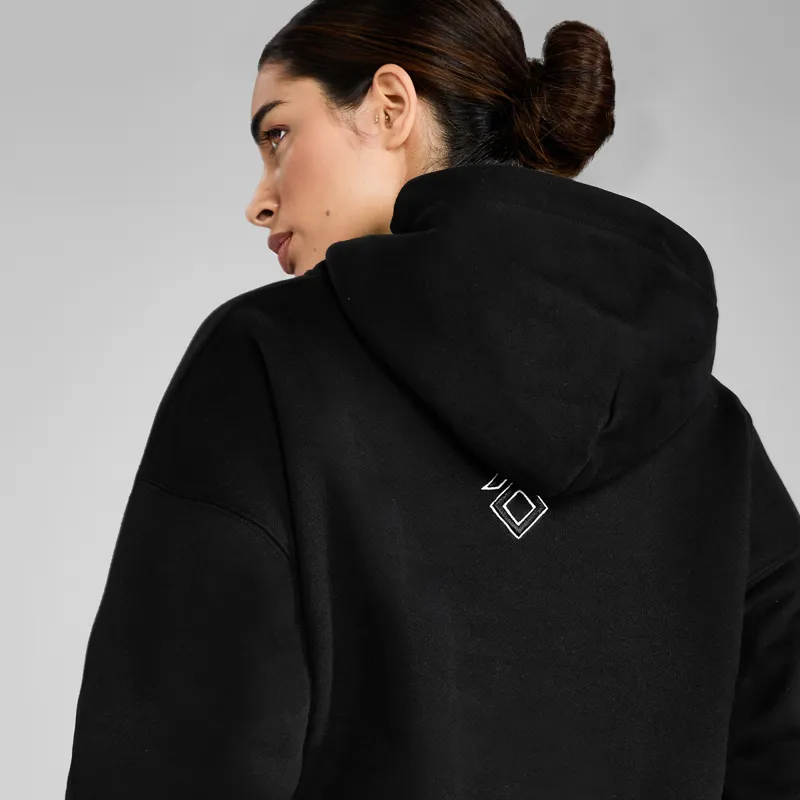 Aztec Diamond EQ Club Womens Pull On Hoodie - Black-3