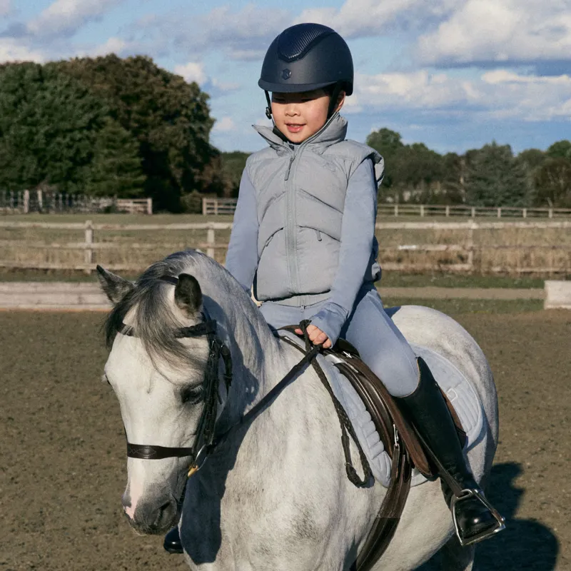 Aztec Diamond Young Rider Mid Layer Junior Gilet - Ash Blue Pre-Order-7
