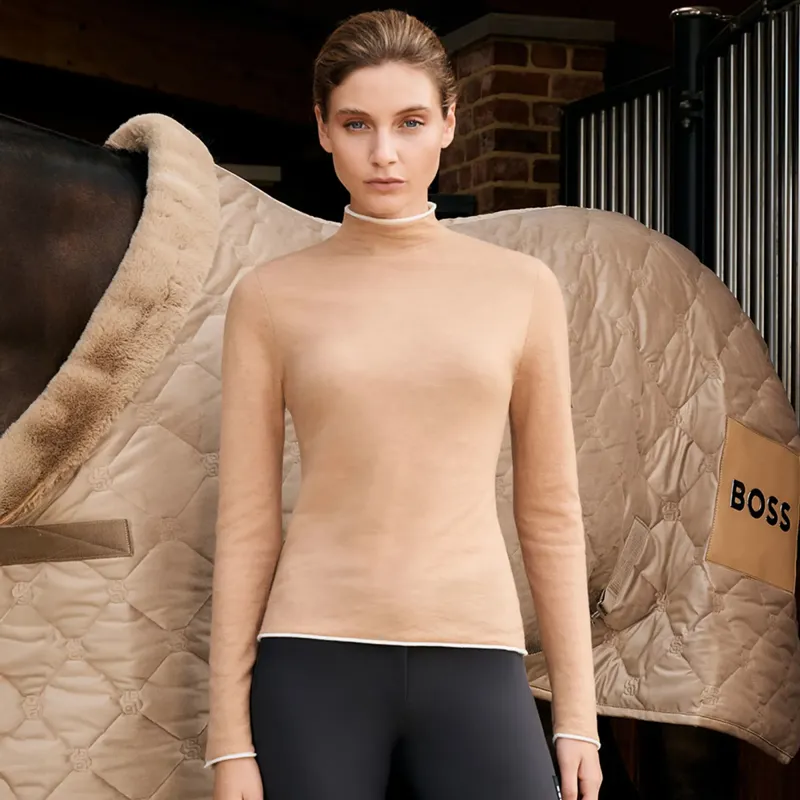 BOSS Equestrian May Ladies Turtleneck Top - Camel