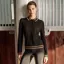 BOSS Equestrian Pam Womens Long Sleeve Polo Shirt - Black 