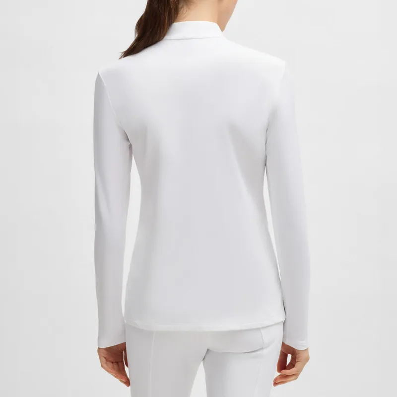 BOSS Equestrian Minou Womens Training Show Shirt - White-2