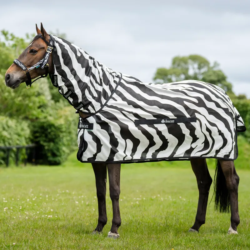 Bucas Buzz-Off Full Neck Fly Rug - Zebra Print