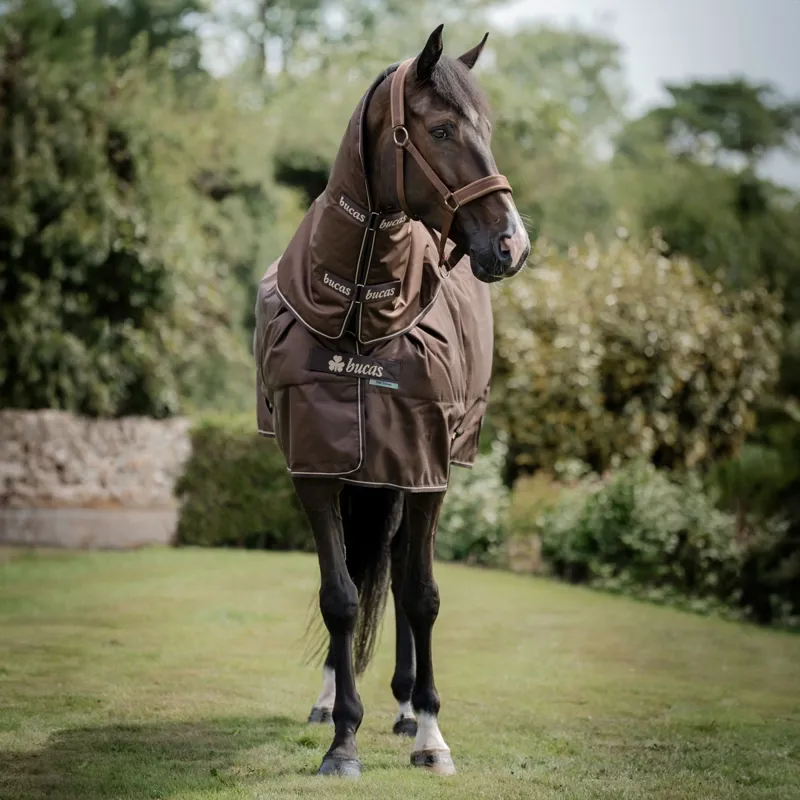 Bucas Irish 150g Detachable Neck Turnout Rug - Espresso-2
