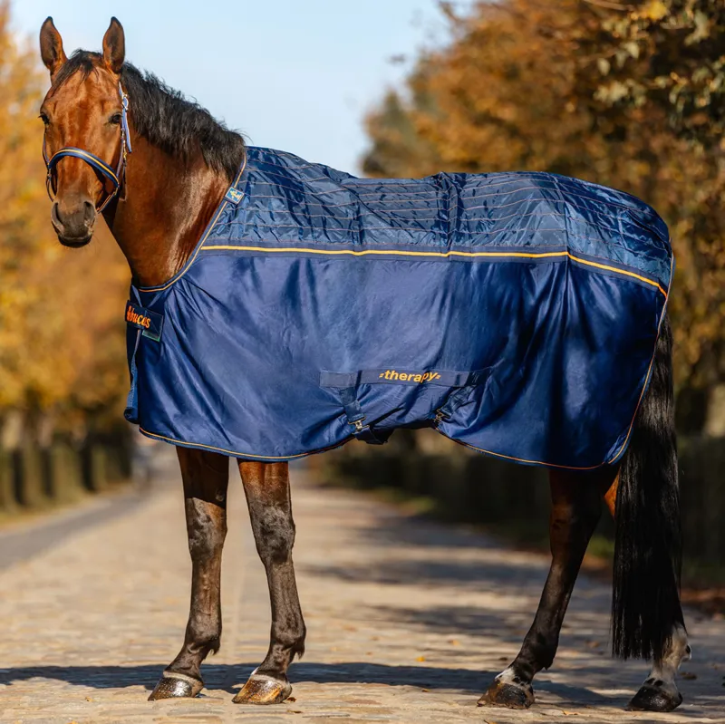Bucas Therapy Big Neck Cooler Rug - Navy/Orange