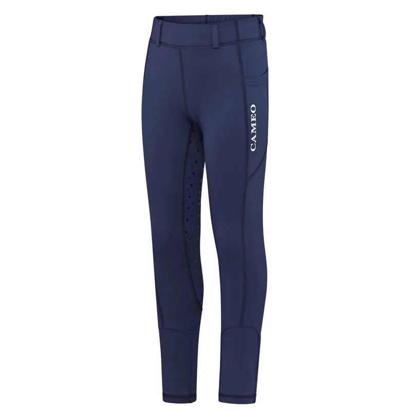 Cameo Performance Junior Riding Tights - Navy