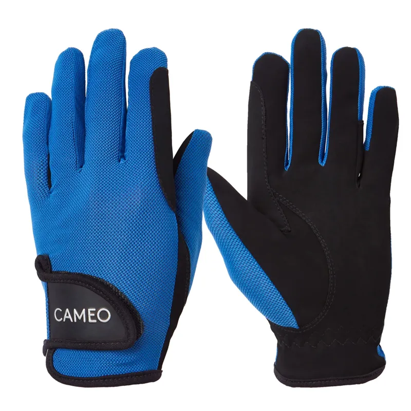 Cameo Junior Performance Riding Gloves - Royal Blue