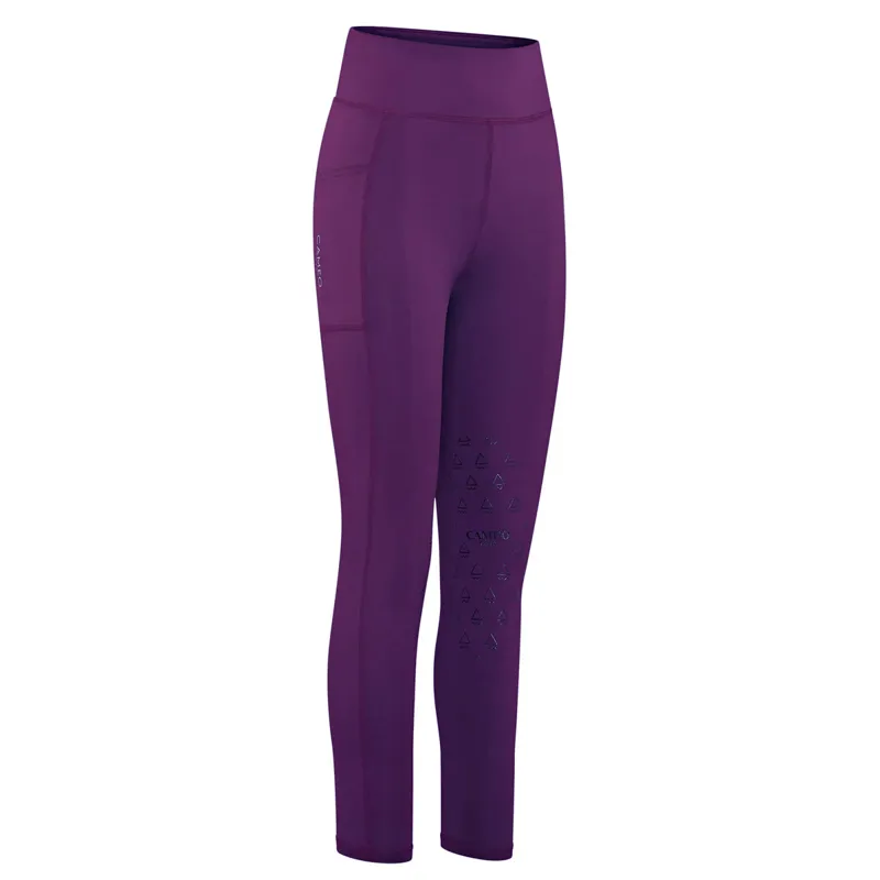 Cameo Core Ladies Riding Tights - Aubergine UK6/24in