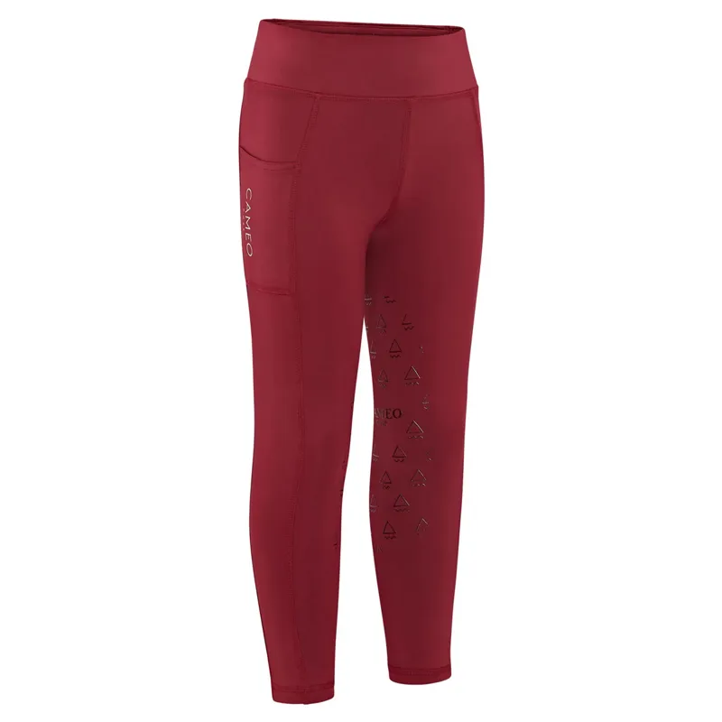 Cameo Core Junior Riding Tights - Crimson