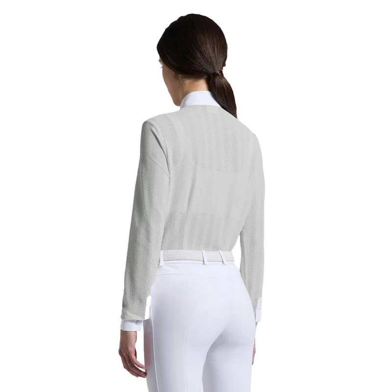 Cavalleria Toscana Jacquard Jersey Womens Show Shirt - Belgian Block-1