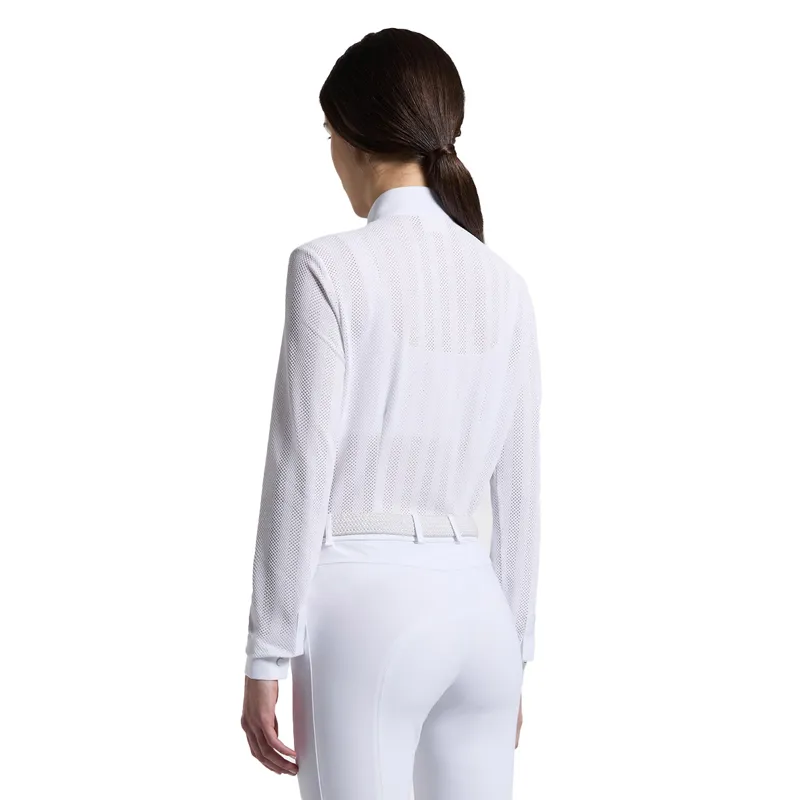 Cavalleria Toscana Jacquard Jersey Womens Show Shirt - White-2