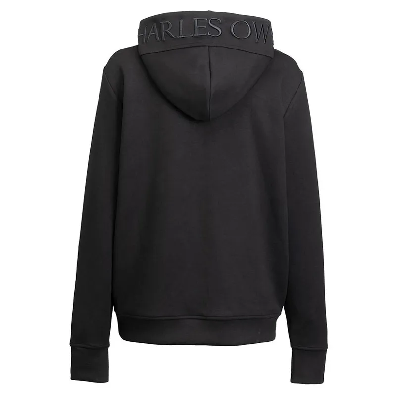 Charles Owen Quarter Zip Unisex Hoodie - Black-1