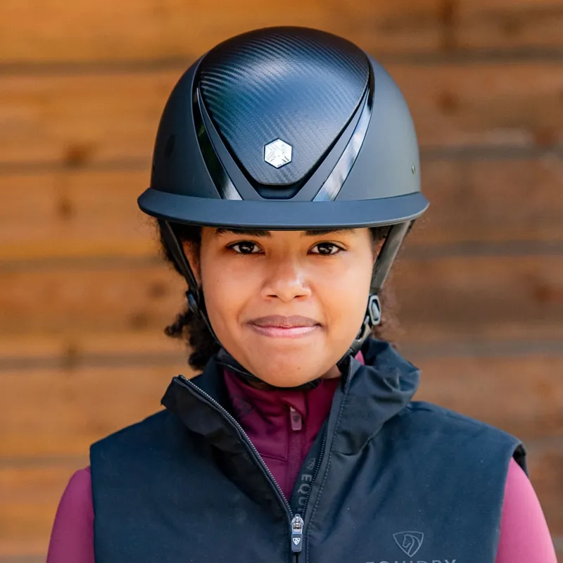 Charles Owen EQx Hyda Wide Peak MIPS Riding Hat - Black Matte/Black Gloss-2
