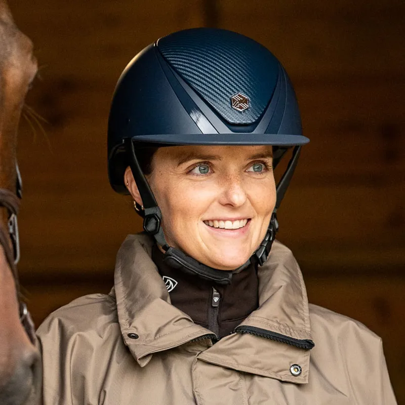 Charles Owen EQx Hyda MIPS Riding Hat - Navy Matte/Navy Gloss-1