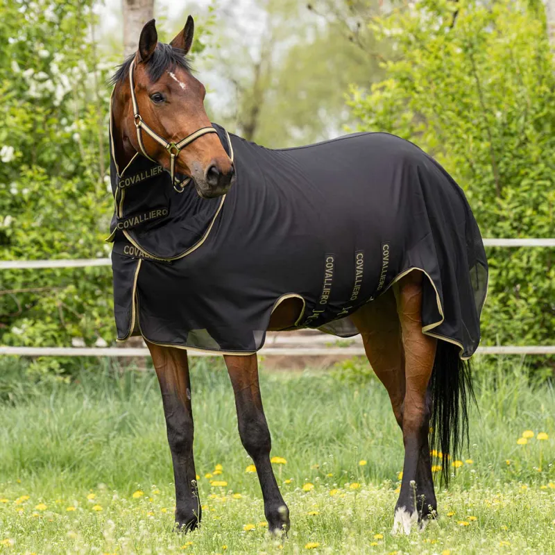 Covalliero Detach A Neck Fly Rug - Black-1