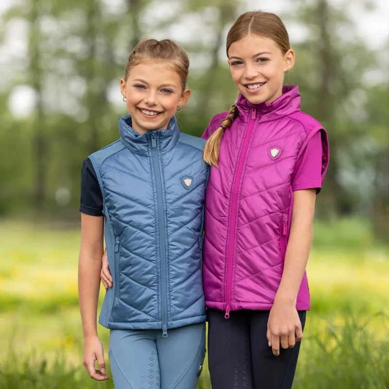 Covalliero Combi Junior Quilted Gilet - Smoked Blue-1