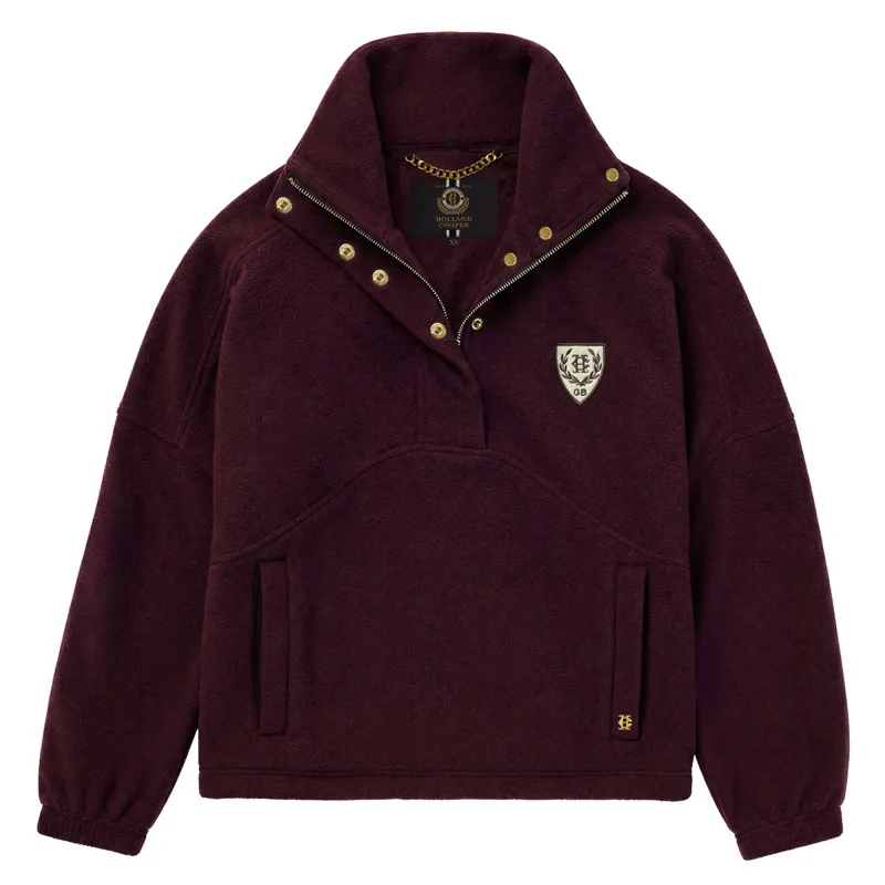 Holland Cooper Cranborne Womens Over Head Fleece - Mulberry-1
