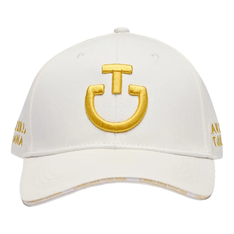 Cavalleria Toscana Logo Cotton Unisex Cap - White/Giallo