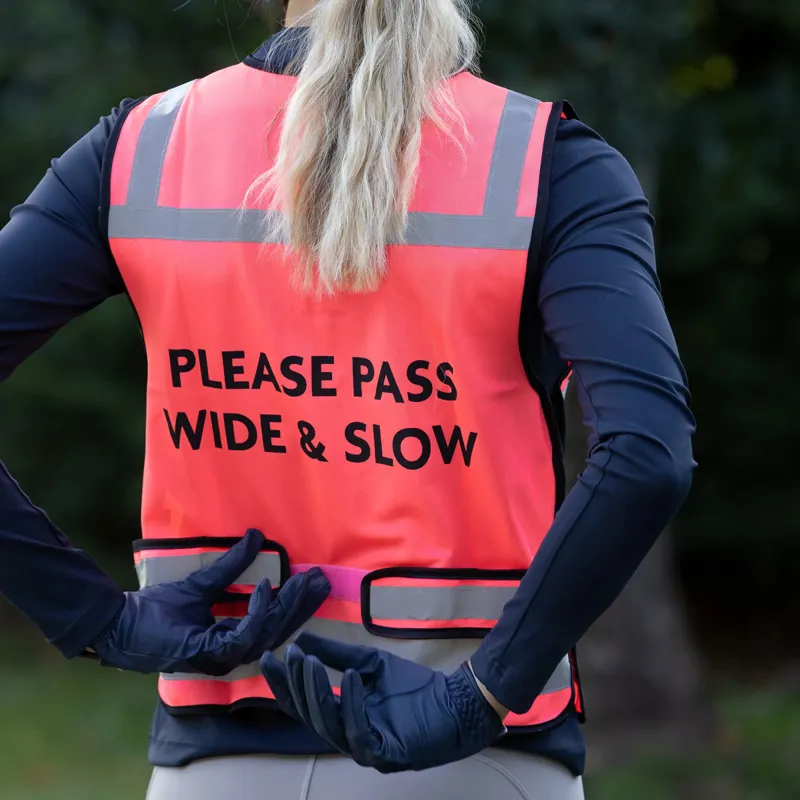Woof Wear Hi-Viz Adults Riding Vest - Pink-1