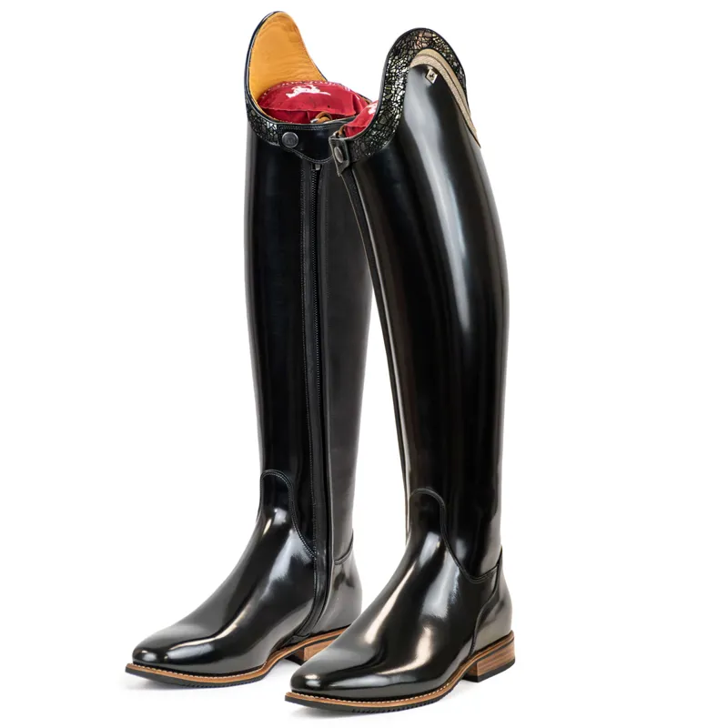 DeNiro Bellini Dedalo Onice Tall Riding Boots - Brushed Black-2