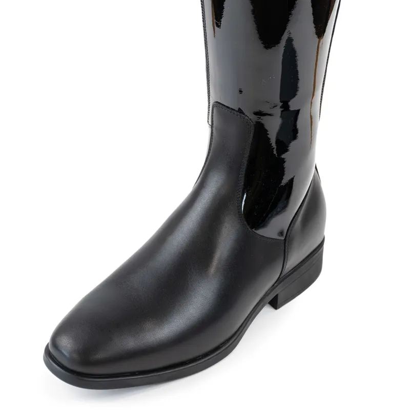 DeNiro Puro Dress Crystal Pin Unlaced Tall Riding Boot - Vertex Black-8