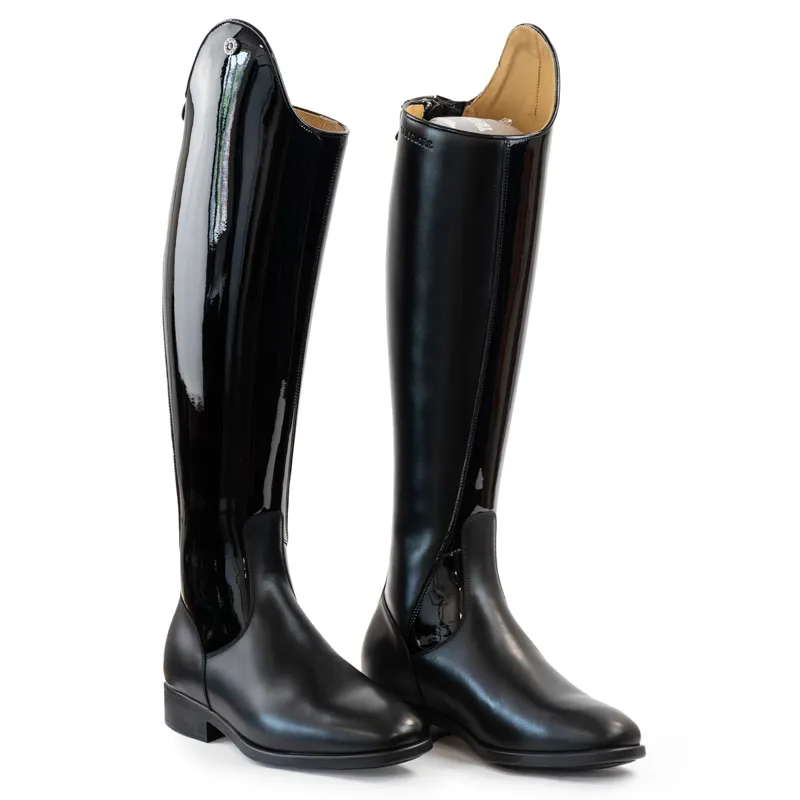 DeNiro Puro Dress Crystal Pin Unlaced Tall Riding Boot - Vertex Black-9