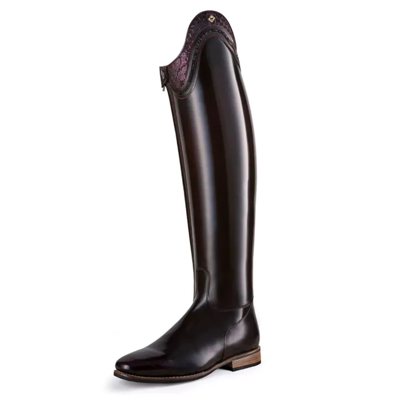 DeNiro Raffaello Aurora Vanita Tall Riding Boots - Brushed Burgundy