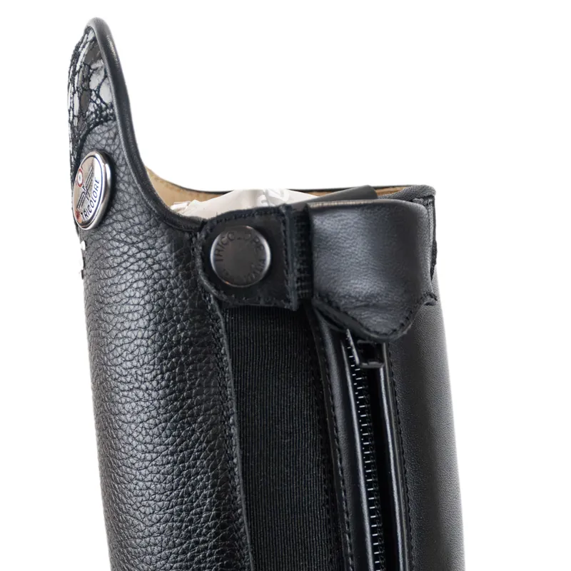 DeNiro Salentino Ice Laced Junior Tall Riding Boots - Quick Black/Black-5